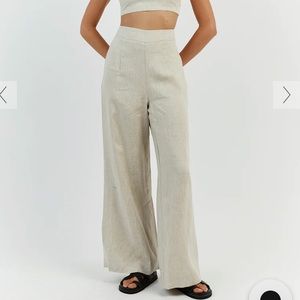 Dissh Linen Wide Leg Pants / AUS 10